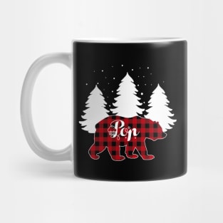 Buffalo Red Plaid Pop Bear Matching Family Christmas Mug